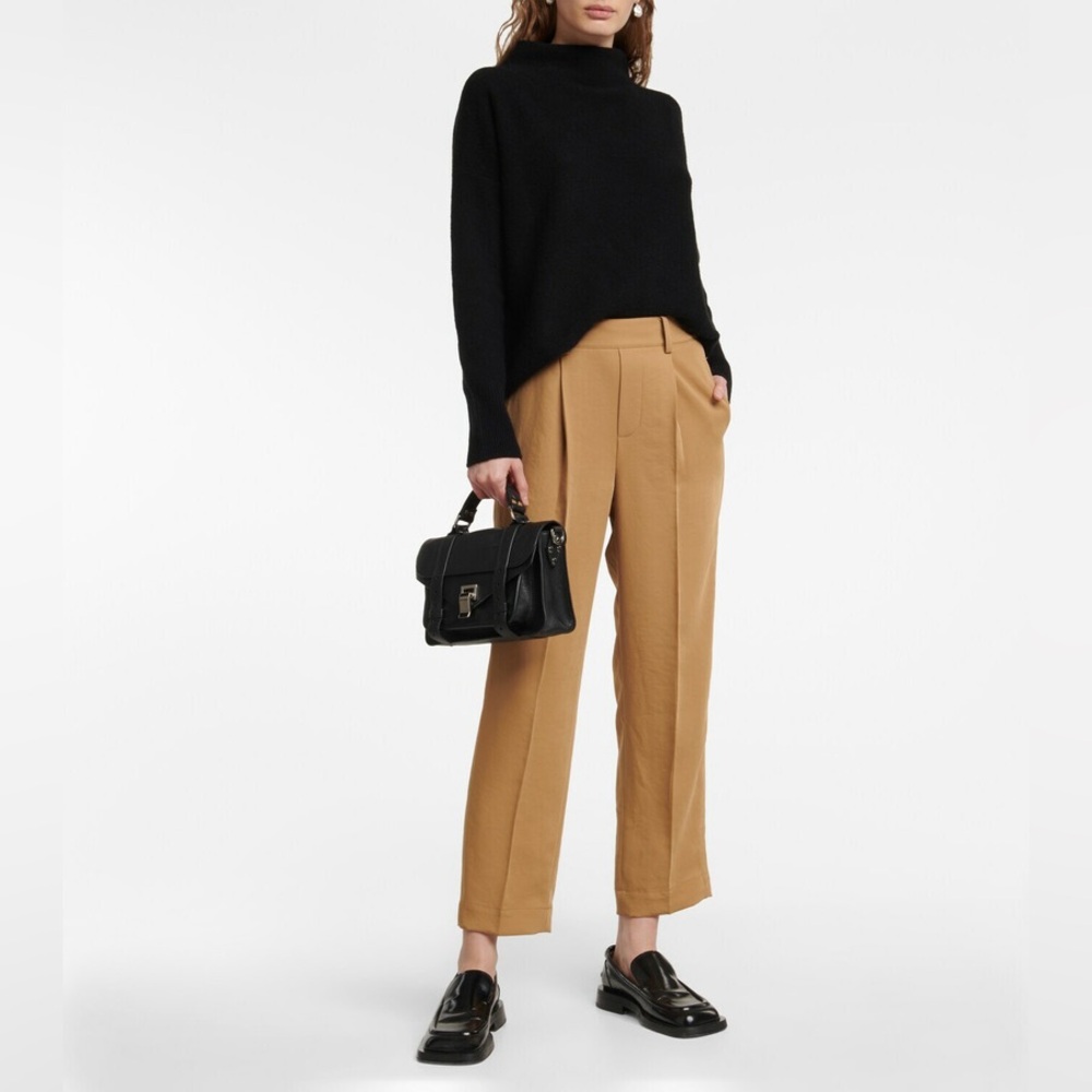 Vince - Mid-rise pleated straight pants large
